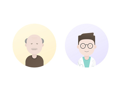 Characters illustration characters doctor health illustration mobile participant profile ui user web