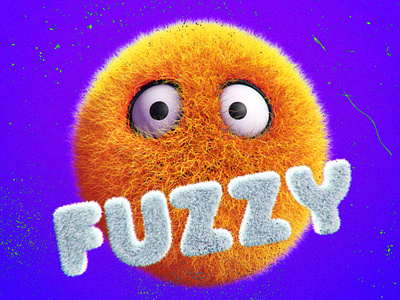 Fuzzy character 3d characters design illustration