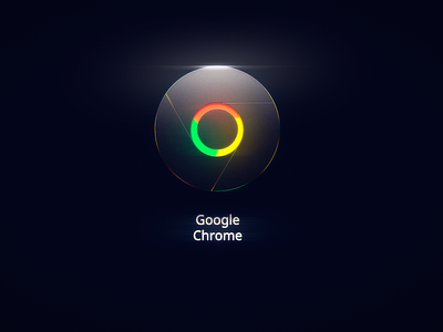 Google Chrome icon app design chrome dark mode dark style design google google chrome icon icon design logo ui webdesign
