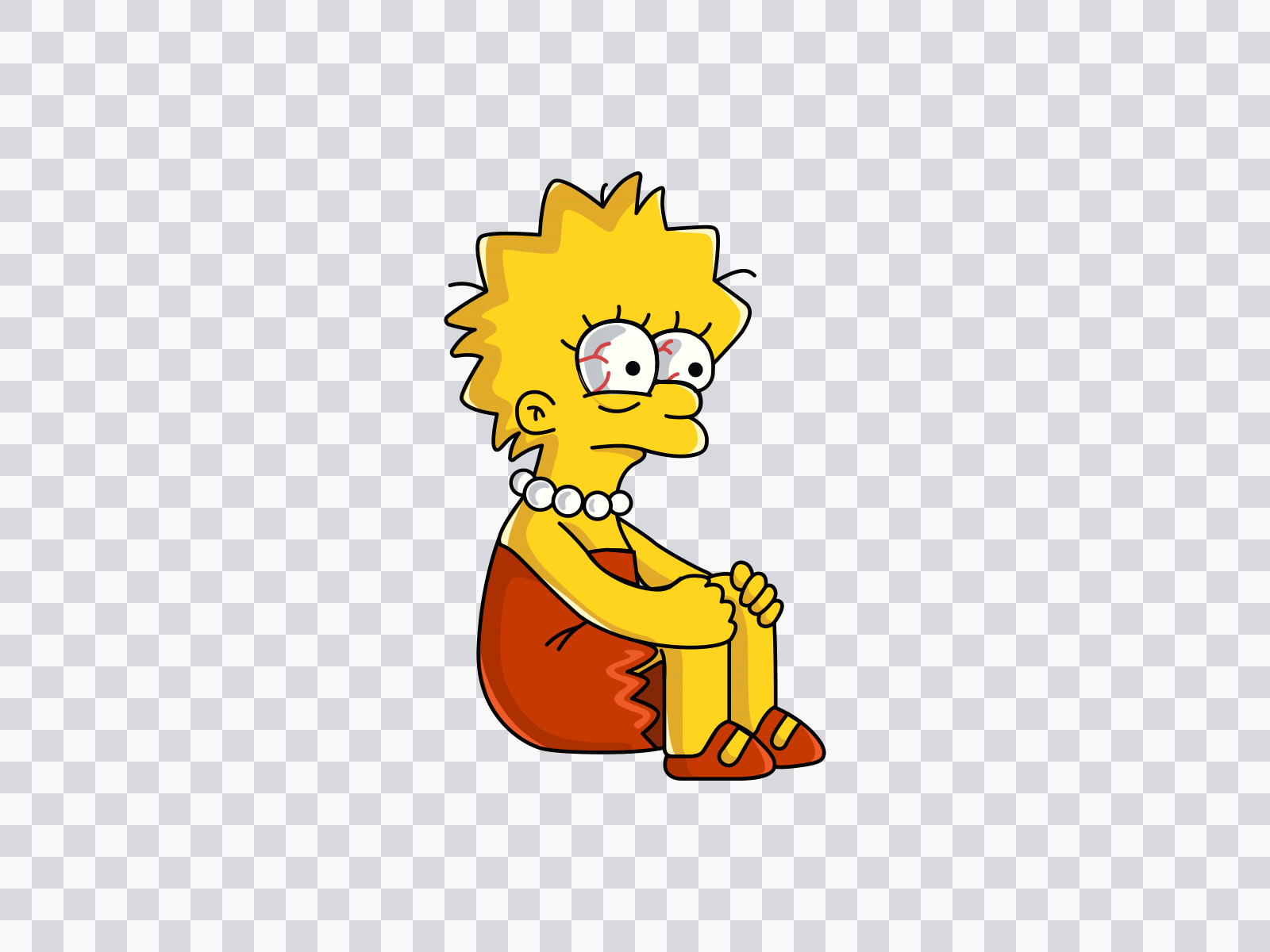 The Simpsons (Lisa) animation design illustration sticker sticker animation sticker design telegram tgs vector