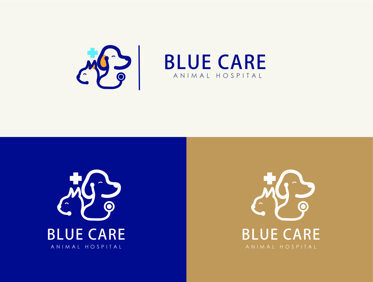 Blue Care Animal hospital Logo design by Katrina on Dribbble