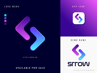 S Modern Abstract Gradient Logo Design - S Logo - Arrow icons abstract logo abstract s logo arrow arrow icon arrow logo branding icon letter s letter s logo logo trends 2021 modern logo modern s logo s letter s letter logo s logo s logo design s logo mark s mark s monogram symbol