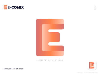 Initial Letter E Logo - Modern E Logo Mark - E Logo - Abstract E abstract abstract e logo abstract logo creative logo e letter e letter logo e logo e logo design e logo mark e mark gradient gradient logo icon logo logo design logo designer logotype modern e logo modern logo modern logo design