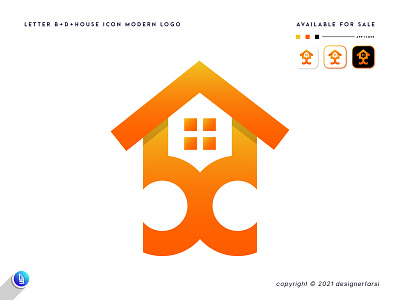 Property Logo - Modern House Logo - B+D Letter Logo Design abstract logo b icon b letter logo b logo bd logo branding creative logo d logo d mark designer house logo icon logo design logo trends 2021 logotype modern logo property logo real estate logo realestate realistic