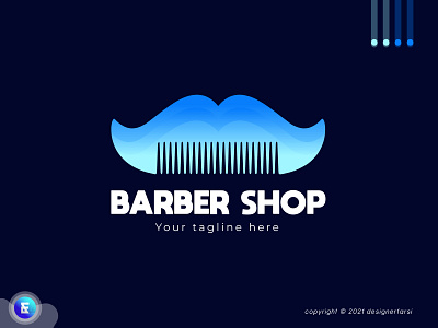 Barber Shop Logo - Abstract Barber Logo - Modern Barber Logo abstract logo app logo barber barber logo barber shop barbershop brand identity creative logo gradient logo icon logo logo maker logo trends 2021 logodesign logotype minimal minimalist logo modern logo typography vector