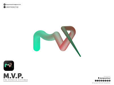 MVP Logo - PVC Pipes Logo - 3D Logo - Abstract Logo 3d 3d artist 3d lettering 3d letters 3d logo 3d logo design 3d logos abstract logo app brand brand design brand identity branding creative logo icon logo logo maker minimalist logo modern logo typography