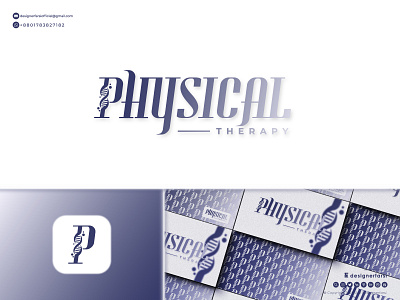 Physical Therapy Logo - Typography logo 3d abstract logo brand brand logo branding care logo creative logo design graphic design icon illustration initial logo logo logo designer logo maker logotype modern logo physical therapy logo typography ui