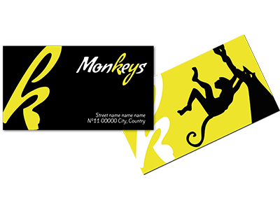 Business card - Monkeys bussiness card monkey yellow
