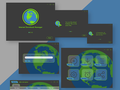 Internet Download Manager (IDM) UIUX Redesign app branding design flat graphic design minimal typography ui ux vector