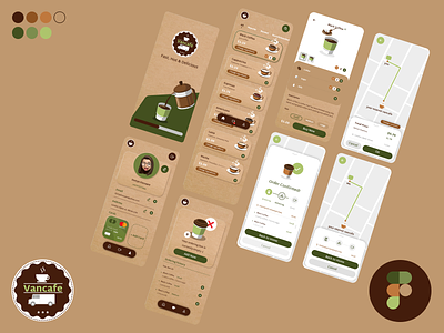 Coffee ordering App (VanCafe) animation app branding design graphic design illustration motion graphics ui ux vector