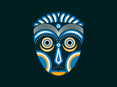 Lula Tribal Mask african ancient art artist ceremonial creative geometric hawaiian lula mask ritual spiritual tiki tikimask traditional art traditional illustration trational tribe tshirt zulu