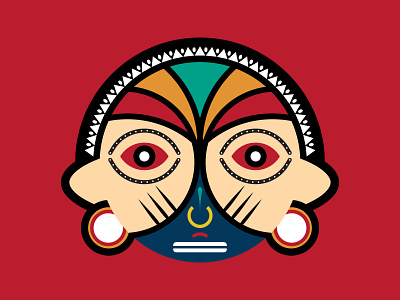 Round Tribal Mask