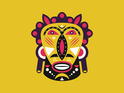 Kuba Mask abstract african ancient antique art aztec ceremonial different style geometric hawaiian illustrator kuba mask museum ritual spiritual tattoo tiki traditional tribal zulu