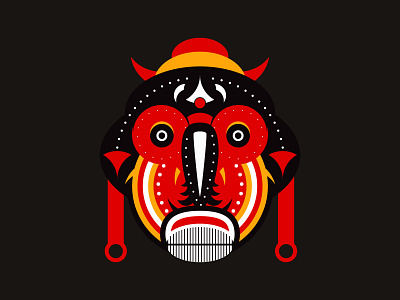 Baluba Mask aztec baluba mask ceremonial creative designbyhumans geometric illustration hawaiian lubalin ritual spiritual tee tiki traditional tribal tribe mask tshirt tshirt art tshirt design warrior zulu