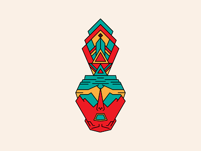 Human Aztec Mask aztec aztec empire colourful creative art designbyhumans fashion illustration geometric hawaiian human aztec human sacrifice illustration mayan aztec spiritual t shirt t shirt illustration tiki traditional ritual tribal tshirt art tshirt design