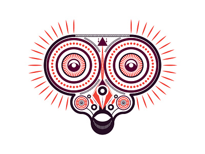 tribal owl head