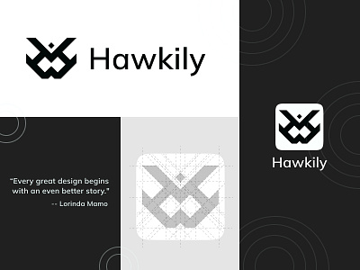 Daily UI #005 - App Icon 05 app icon black and white branding challenge daily ui daily ui 05 dailyui dailyuichallenge design figma hawkily icon identity logo logo design minimal ui ux