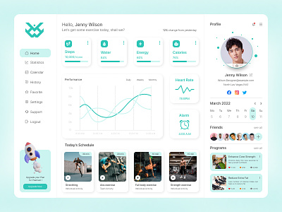 Daily UI #006 - User Profile challenge daily ui dailyui dailyuichallenge dashboard day 006 day 6 design figma fitness gym interface minimal profile ui user experience design user profile ux yoga