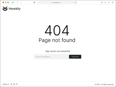 Daily UI #008 - 404 Page 08 404 404 page challenge daily ui daily ui 08 dailyui dailyuichallenge design error error page figma hawkily interface minimal ui user experience design ux webpage