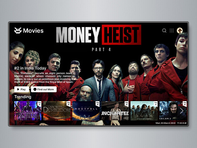 Daily UI #025 - TV App challenge daily ui daily ui 25 dailyui dailyuichallenge day 25 design figma movie watching movies play smart tv tv tv app ui ux watch web series