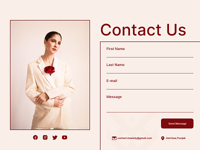 Daily UI #028 - Contact Us 028 contact contact form contact us daily ui daily ui 028 dailyui dailyuichallenge day 28 design fashion figma send message ui ux