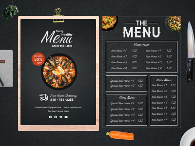 Daily UI #043 - Food/Drink Menu