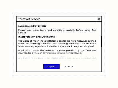 Daily UI #089 - Terms of Service