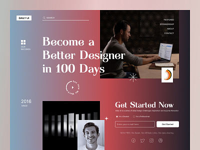 Daily UI #100 - Redesign Daily UI Landing Page