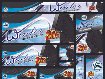 Winter banner design background banner banner ad banner ads banner design banners cover cover art cover artwork cover design covers festoon logo logo design logotype visiting card design web design webdesign