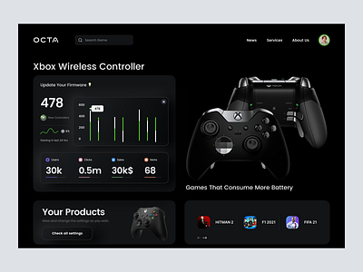 Controllers Web App Dashboard UI admin panel admin theme admin ui dark mode dark theme dark ui dashboard user dashboard