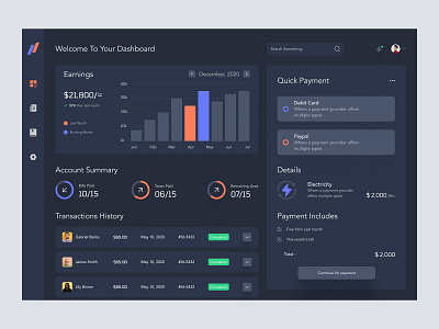 Payments Dashboard admin admin panel admin theme admin ui analytics cards dark theme dark ui dashboad dashboard grid view interface sidebar uiux user user dashboard user interface