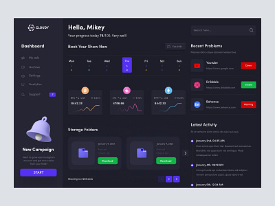 Dashboard Design admin admin panel admin theme admin ui analytics cards dark theme dark ui dashboad dashboard grid view interface sidebar uiux user user dashboard user interface