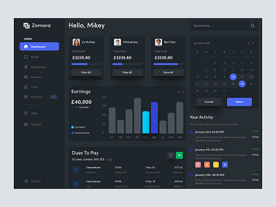 Financial Management Dashboard