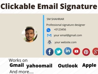 Clickable Email Signature 2 design email logo signature web