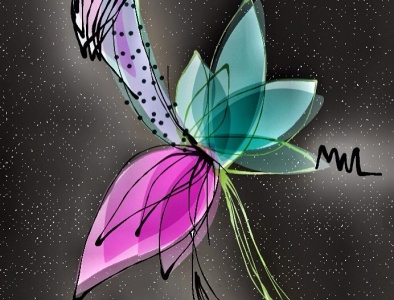 Galaxy Flower artist black contemporary contemporaryart design digital flower flower illustration galaxy green illustration pink teacher