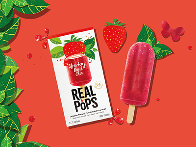 Real Pops poster design flat illustration