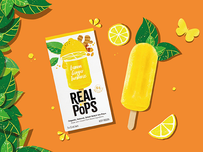 Real pops design flat illustration