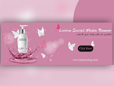 Lotion social media banner and Facebook cover design