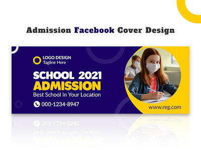 Kids admission or education Facebook cover design