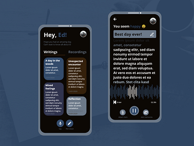 E-journal concept app design! app design mobile app design ui uidesign