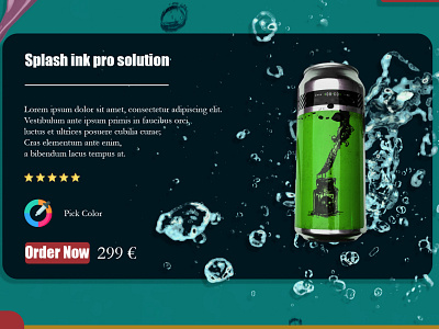 splash ink website project product view design minimal onepage product design ui ux web webdesign website