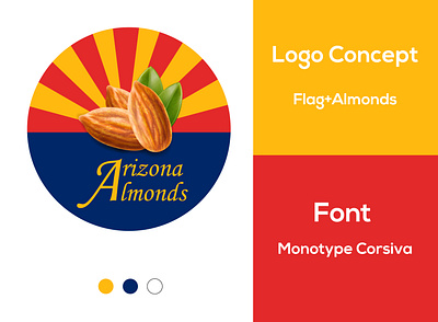 Almonds Company Logo Design Concept almonds brand branding design illustration logo typography vector art
