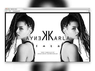 Landingpage Karla Kenya black clean landing page web design white