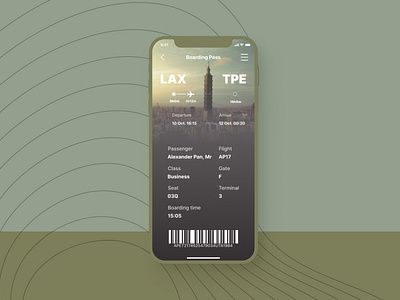 Daily UI 024 - Boarding Pass