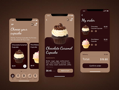 App Design For CupCake Shop app cupcake design figma shop store ui ux web webdesign