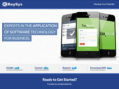 KeySys Consulting alabama app birmingham blue develop encompass 360 landing page mobile software
