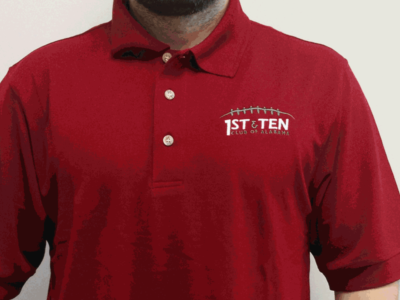 1st & Ten shirts alabama birmingham branding college crimson football gif illustration logo shirt typography