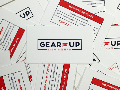 Gear Up Birmingham alabama birmingham branding business cards cards education logo print school