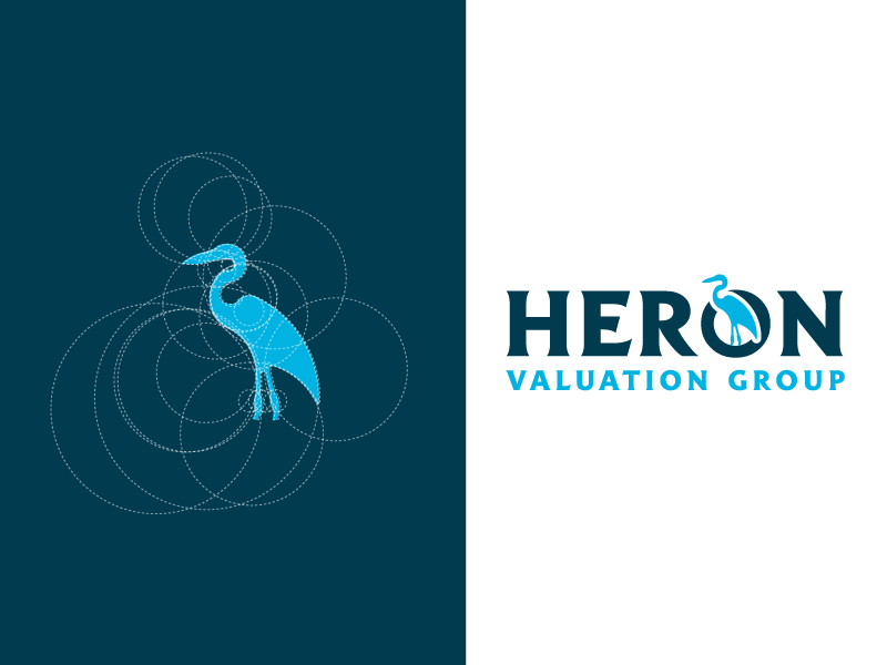 Heron Valuation badge branding icon identity illustration logo mark modern symbol type typography wip