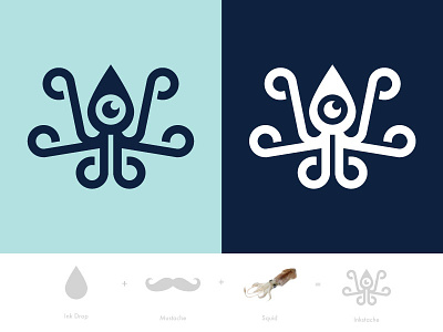 Inkstache Unused Logo branding icon identity illustration ink logo mark modern octopus squid symbol wip